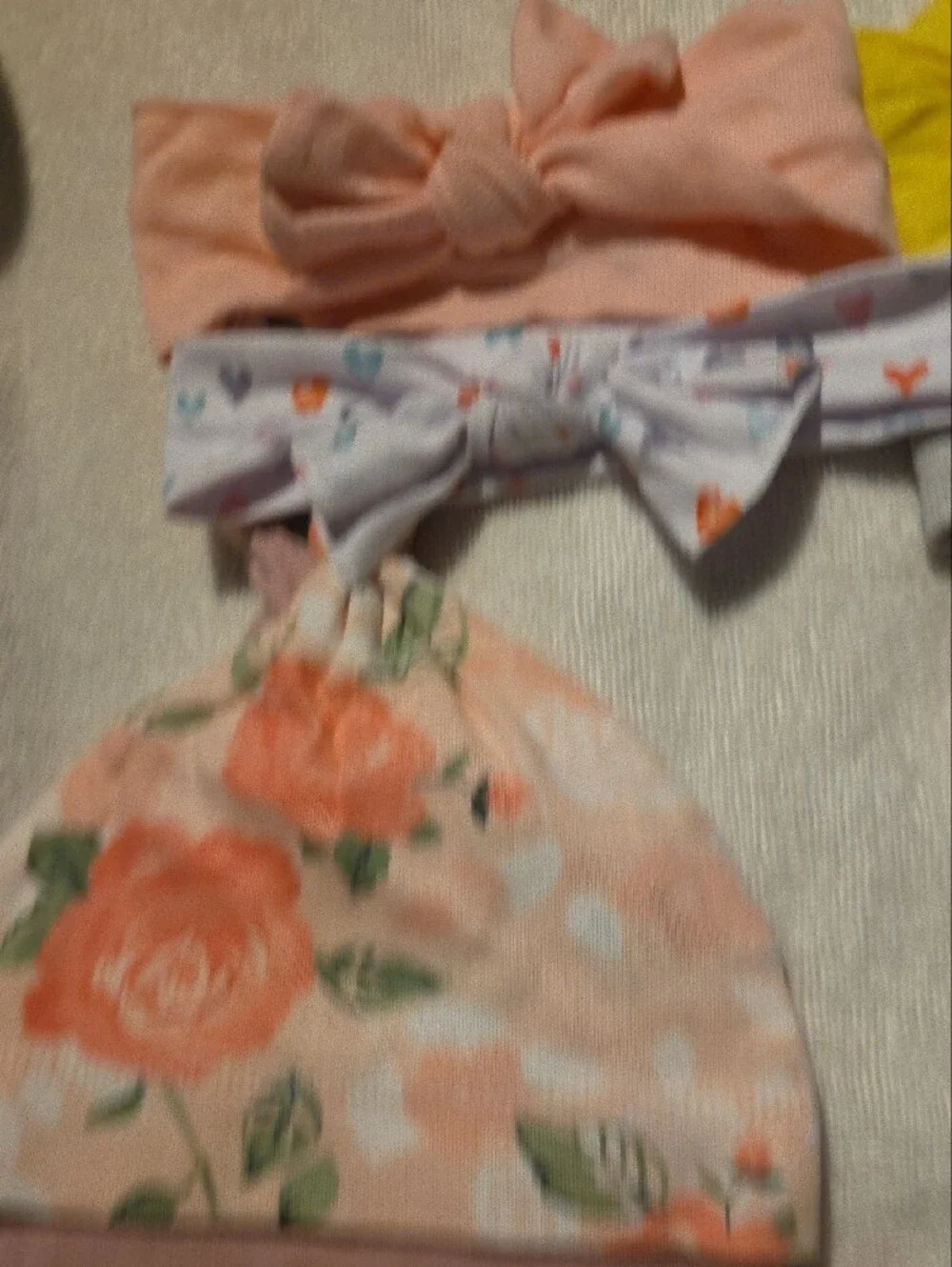 Kids Headband Set - Assorted Pink, Yellow, Peach, Gray, Floral